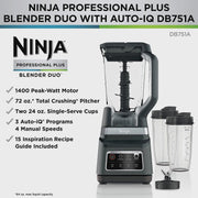 View Ninja Professional Plus Blender DUO with Auto-iQ, Nutrient Extraction image 4