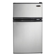 View Danby Designer 3.1 cu. ft. Dual Door Compact Fridge with Freezer in Stainless-steel Look image 1