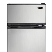 View Danby Designer 3.1 cu. ft. Dual Door Compact Fridge with Freezer in Stainless-steel Look image 4
