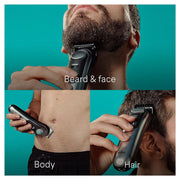 View 13-in-1 Men's Grooming Kit with Beard Trimmer, Hair Clipper, and Body Groomer image 4