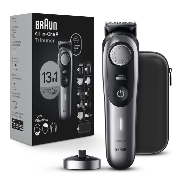 13-in-1 Men's Grooming Kit with Beard Trimmer, Hair Clipper, and Body Groomer