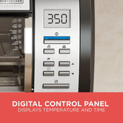 View BLACK DECKER SpaceMaker Under Counter Toaster Oven, Digital Controls, Black/Stainless Steel, Fits 9-测-- Pizza or 4 Slices image 3