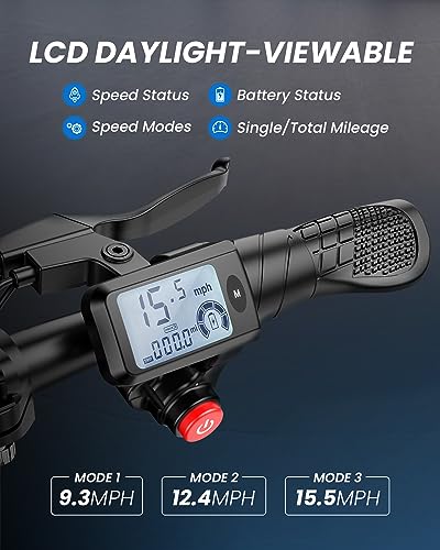 450W Electric Scooter with Seat, 22-Mile Range