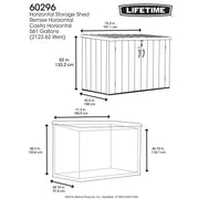 View 2026 Lifetime Caseta de almacenamiento horizontal 1,9 x 1,1 m – Capacidad 2.407 L image 2