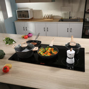 View BENTISM 12 inch Electric Cooktop 2 Burners 1800W Stove Top Touch Control image 3
