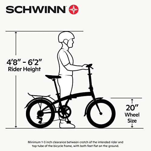 20-Inch Folding Adult Bike for Men and Women, 7-Speed Drivetrain