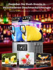 View FOHERE Kommerzielle Slush Maschine, 30L Tanks Slush Eis Maschine,Unabhängige Tank Kontrolle, Slushie Maschine für Restaurants Café Bars Party image 4