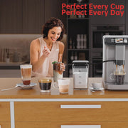View Full Automatic Espresso Machine with Built-In Grinder & Milk Frother - FTF Touchscreen Coffee Maker for Latte/Cappuccino, 20 Bar Pressur & 1.5L... image 4