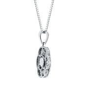 View Diamond Cut Floral Pendant in White Gold image 2