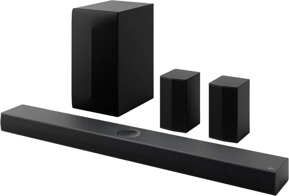 5.1.1-Channel Home Theater Soundbar with Wireless Subwoofer and Rear Speakers, Dolby Atmos Surround Sound, Black