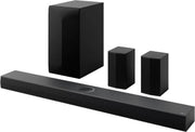 View 5.1.1-Channel Home Theater Soundbar with Wireless Subwoofer and Rear Speakers, Dolby Atmos Surround Sound, Black image 1