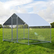 View Chicken Coop Large Metal Chicken House/Pen for 6/10 Chickens Poultry Cage image 2