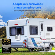 View MEDION Smart Climatiseur Split P502 (5000 BTU, 3-en-1, Refroidir, Déshumidification, Ventilation, pour caravane, camping-car, kit de joint de fenêtre, image 3