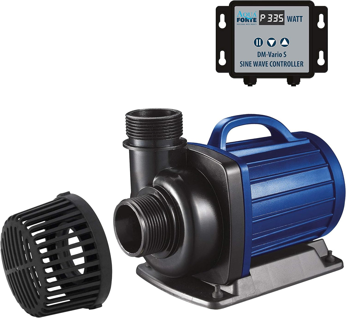 AquaForte Filter-/Teichpumpe DM-22.000 Vario S, 70-200W, Förderhöhe 7,5m, regelbar mit externem Controller. Ideal als Teichpumpe oder als Bachlauf- /