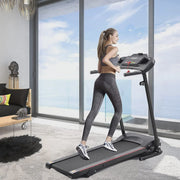 View 2.5HP Folding Treadmill with Incline, Electric Folding Treadmill for Walking Treadmill Machine 5 in LCD Screen 250 LB Capacity MP3 image 3
