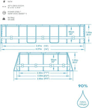 View BESTWAY - Piscina Desmontable Tubular Power Steel 427x250x100 cm Depuradora Cartucho 2.006 l/h Escalera y Cobertor Diseño Rattan image 5
