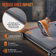 View Cardio Flex Folding Treadmill Running Machine Dual Display Screen, 220 lbs. Capacity image 5