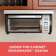 View BLACK DECKER SpaceMaker Under-Counter Toaster Oven, Digital Controls, Black/Stainless Steel, Fits 9-测-- Pizza, TROS1000D image 2