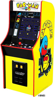 View Bandai's "Pac-Man" classic version, featuring 12 games, and an arcade machine that is 4 feet in size. image 1