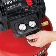 View 6 Gallon Pancake Air Compressor, Oil-Free Portable Electric Compressor for Garage, Workshop and DIY Projects image 4