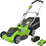 View 40V 16-Inch Cordless Electric Lawn Mower with 4.0Ah Battery and Charger image 1