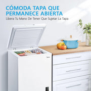 View MIDEA Arcon Congelador Pequeño Horizontal de 99L, Motor Inverter, Control Electrónico de Temperatura, Tecnologia D-TYPE Tube, Cestas con Asa, Easy image 3