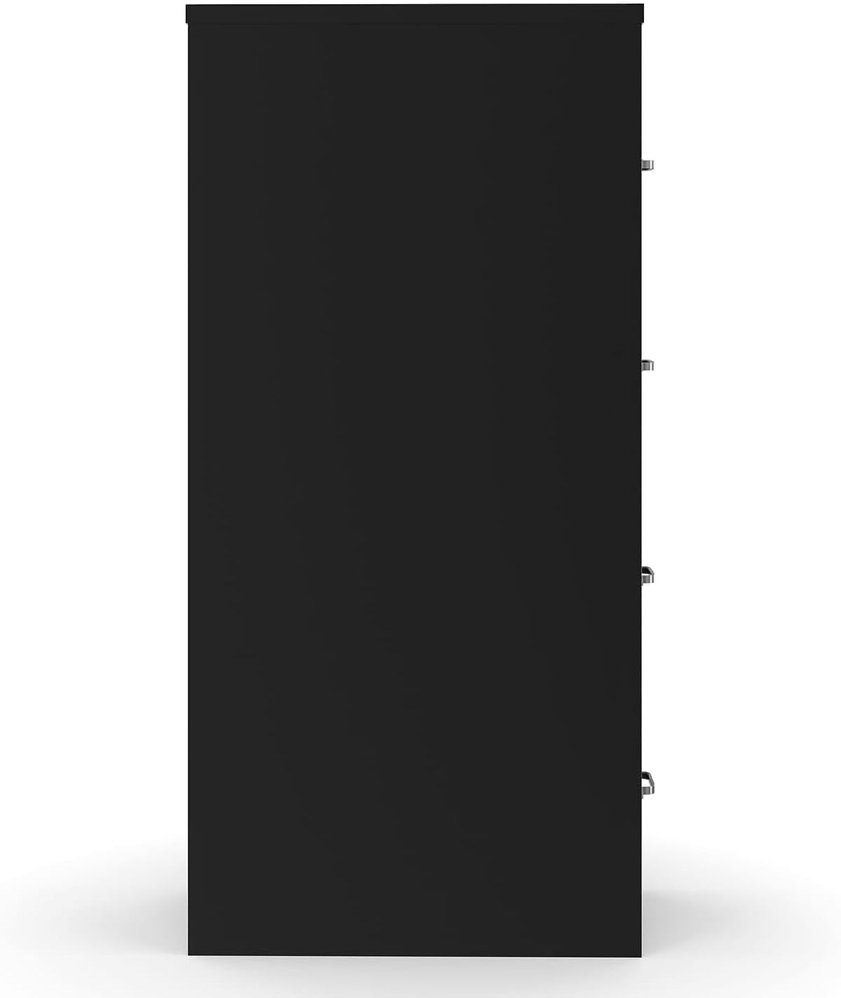 4-Drawer Lockable File Cabinet, Black, 25-Inch D x 15-Inch W