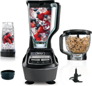 View Blender, Mega Kitchen System, 1500W, 4 Functions for Smoothies, Processing, Dough, Drinks & More, with 72 Blender Pitcher, 64 Processor Bowl, 2 Nutri Cups Lids, Black, BL770 image 1