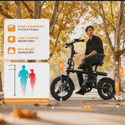 View 14 in Electric Bike for Adults,500W Folding E-Bike,Electric Commuter Mini Bikes,Electric Bicycles with 36V Removable Battery,Black image 4