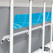 View Intex Piscina Desmontable Rectangular Prism Frame, 400x200x122 cm, Material Triple Capa, Capacidad 8.418 L, Ventana panorámica, Tapiz, Cobertor, image 6