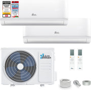 View Kältebringer Multisplit Klimaanlage 2 Innengeräte - 18000 BTU - 5,3 kW - Inverter Klimagerät mit Heizfunktion, WiFi und App - sehr leise & image 1