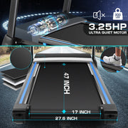 View ANCHEER Folding Treadmill with 15% Auto Incline,3.25HP Ultra-silent Motor, Speed Range of 0.6~10MPH,300lb Capacity, APP Bluetooth... image 5