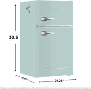 View Frigidaire Retro Mini Fridge with Freezer & Side Bottle Opener-Small 2 Door Refrigerator for Office Bar or College Dorm Room-3.1 Cu Ft – 19”"D x 20.5" W x 33.5" H image 3