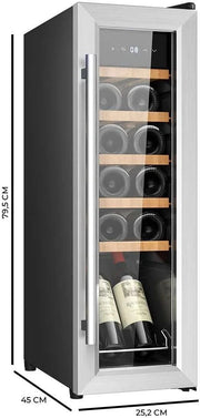 View Cecotec Vinoteca Libre Instalación Bolero GrandSommelier 1250 CoolWood. Nevera para vinos con capacidad para 12 botellas, temperatura ajustable de 8- image 2