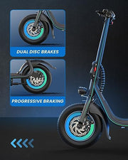 View 450W Electric Scooter with Seat, 22-Mile Range image 3