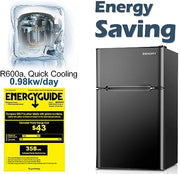 View Euhomy Mini Fridge with Freezer, 3.2 Cu.Ft Mini Refrigerator with Freezer image 4