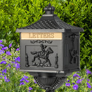 View Cast Aluminum Mailbox with Post image 3