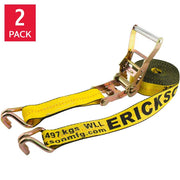 View Erickson 8.2 m (27 ft.) Ratchet Strap with Double J Hooks 2-pack image 1
