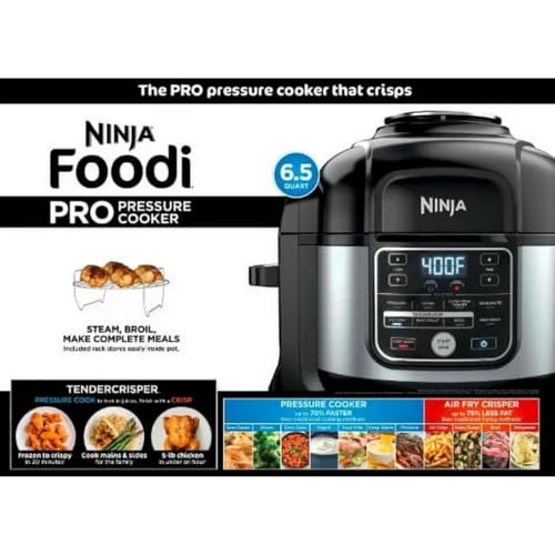 10-in-1 6.5-Qt Pressure Cooker and Air Fryer Multicooker, Stainless Steel