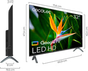 View Cecotec Smart TV, Televisor LED de 32 Pulgadas Resolución HD A4 Series ALH40032S. Sistema Operativo Google TV, Dolby Audio, HDR10, 16 GB de ROM, image 2