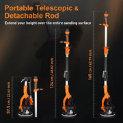 View 1000W Drywall Sander with Vacuum and LED Light, Electric Wall and Ceiling Sander with Dust Collection image 3