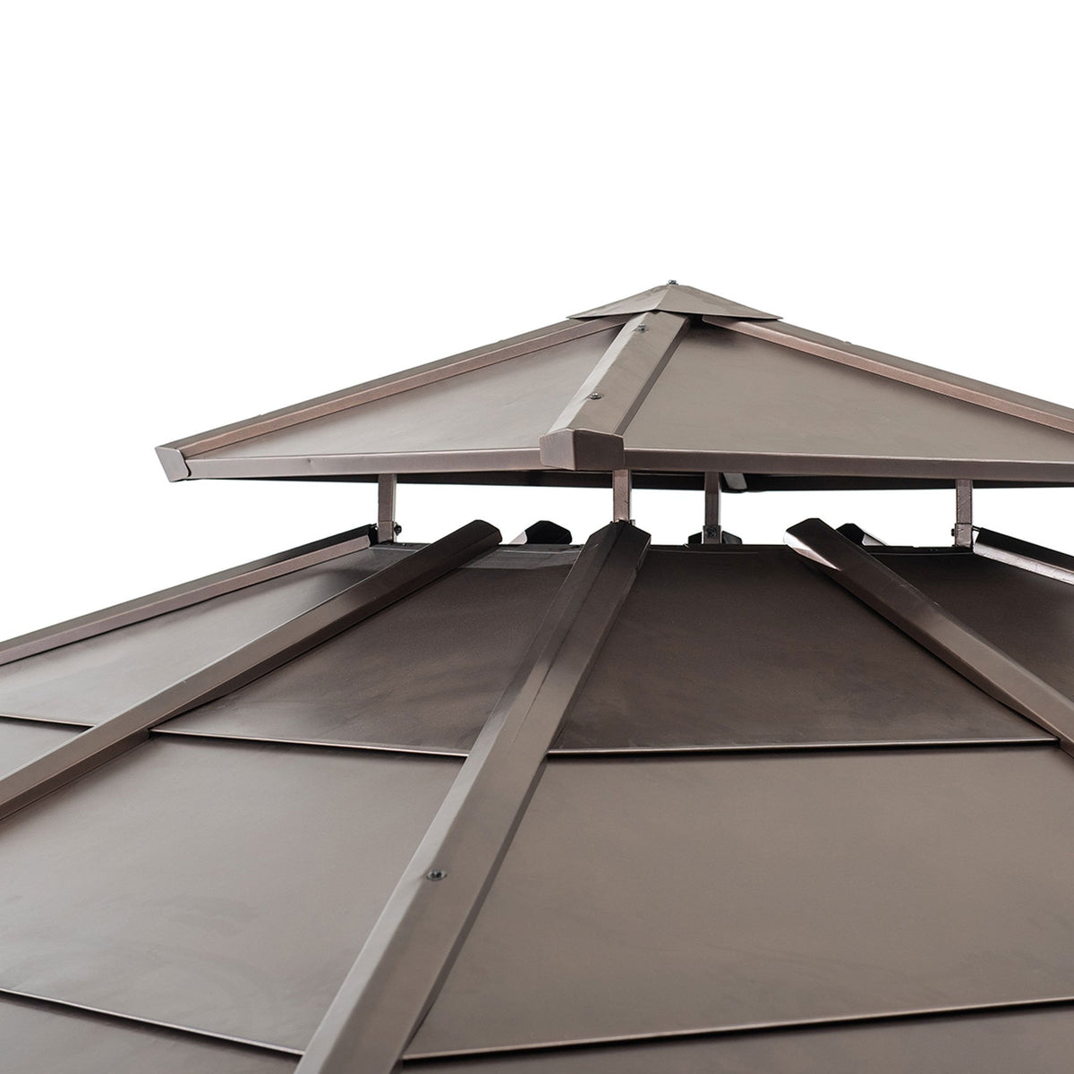 10 x 10 ft. Cedar-Framed Gazebo with Steel 2-Tier Hip Roof Hardtop