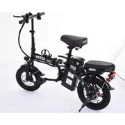 View 250W Folding Electric Bike for Adults and Teens, Removable Battery, Fat Tires, Black image 1