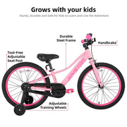 View 20-Inch Kids Bike with Training Wheels image 6