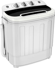 View Portable mini double-burner washing machine, capacity 13 pounds, equipped with a spin dryer, a compact clothes washing machine, a lightweight small-sized washing machine, suitable for families, apartments, dormitory rooms, and campers. image 1