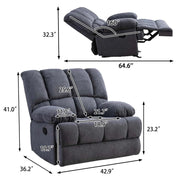 View 2025 Sillón mecedor sobredimensionado, sillón reclinable manual simple, sillón tapizado acolchonado, sillón mecedor para sala, asiento de teatro talla image 2