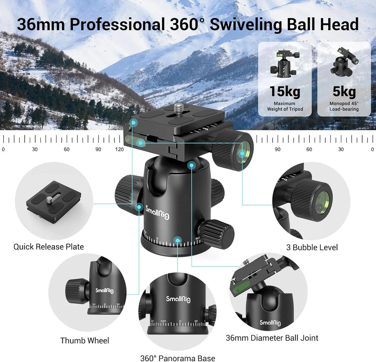 71" Foldable Aluminum Camera Tripod and Monopod, Adjustable Photography Tripod Stand for Cameras and Video