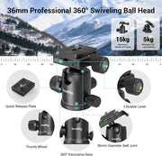 View 71" Foldable Aluminum Camera Tripod and Monopod, Adjustable Photography Tripod Stand for Cameras and Video image 3