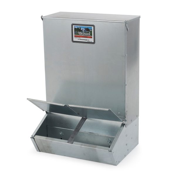 3.7 Bushel 2-Door Hog Feeder – Galvanized Steel Supplement Feeder for 8 Hogs