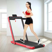 View 2-in-1 Folding Electric Treadmill, 2.25 HP, Under-Desk, with Dual Display and Smart App Control image 3
